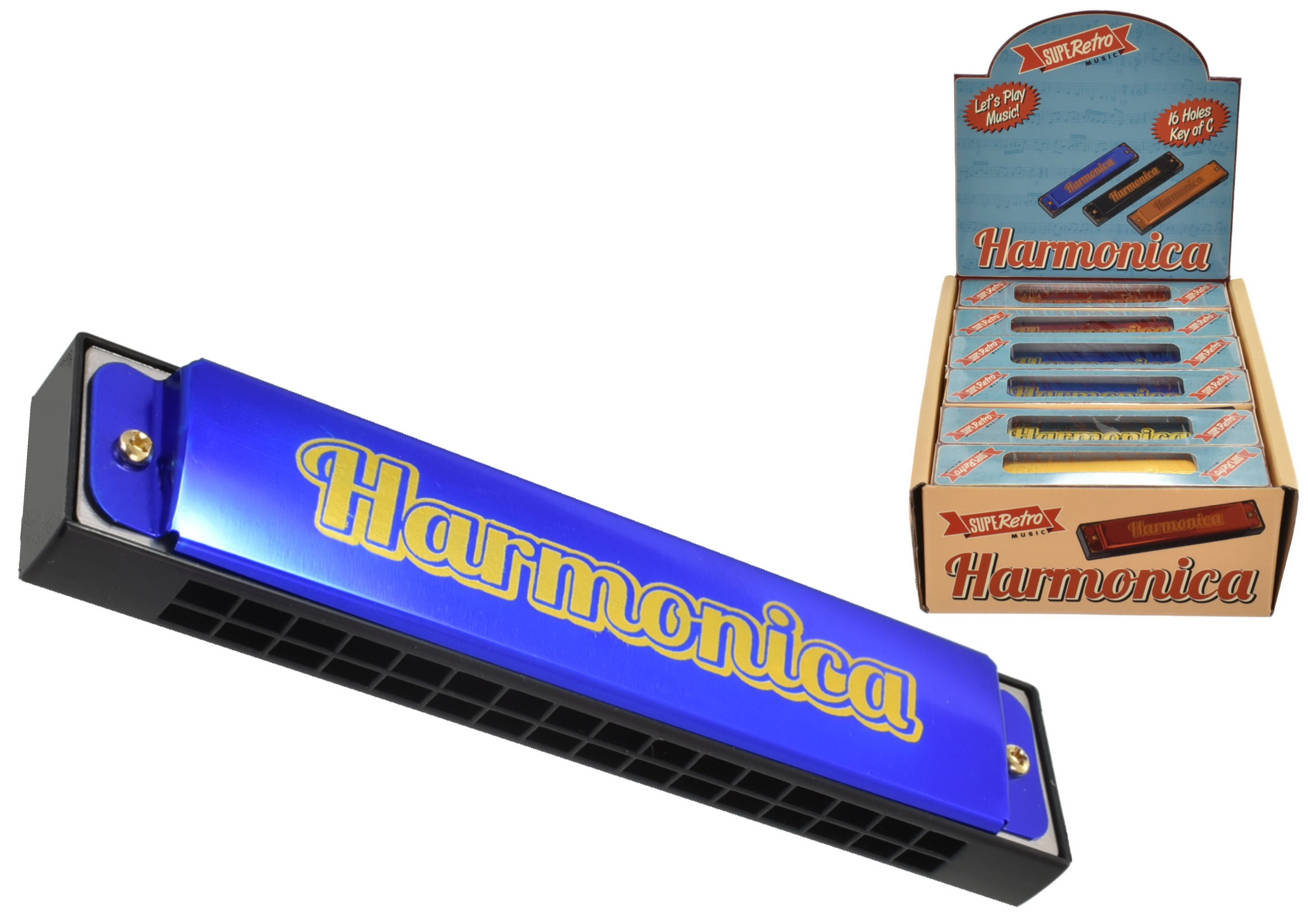 Harmonica (16 Hole) In Window Box