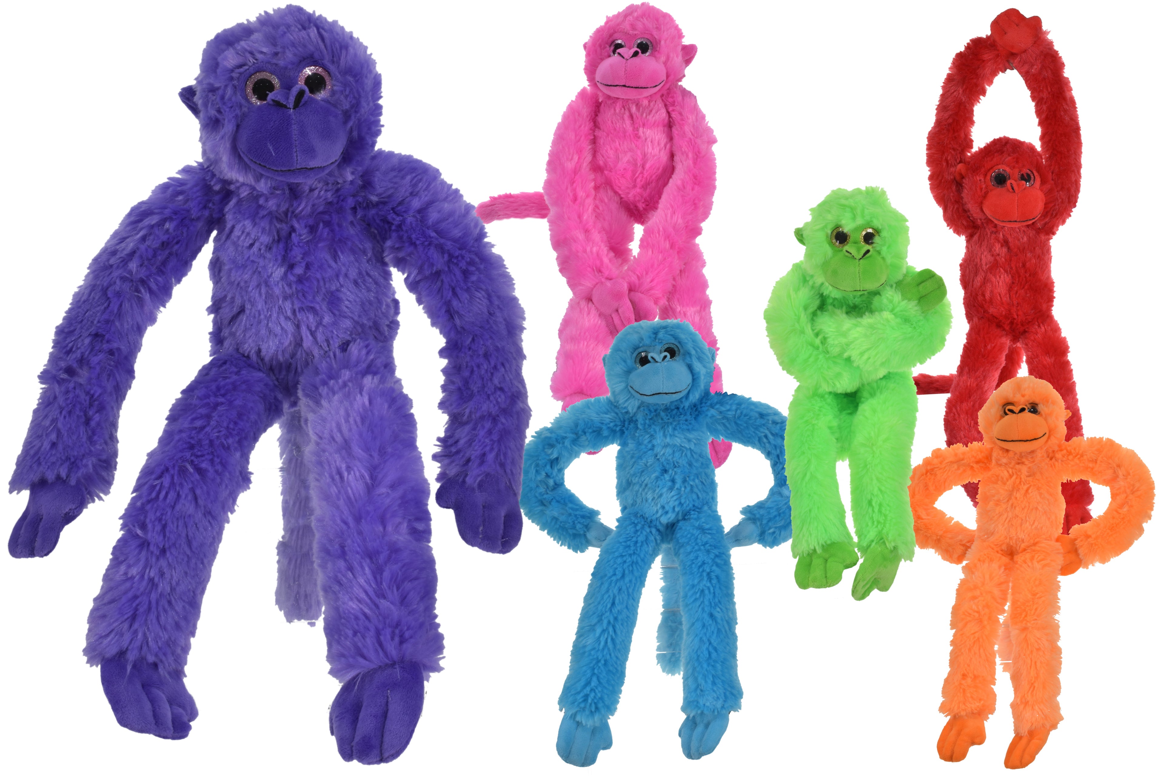 48cm Plush Hanging Monkeys (6 Assorted)